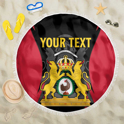 Personalised First Empire Of Haiti Beach Blanket Coat Of Arms Sporty Style