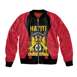 Personalised First Empire Of Haiti Bomber Jacket Coat Of Arms Sporty Style