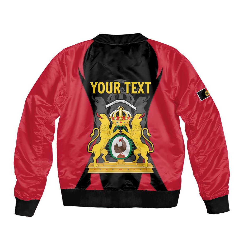 Personalised First Empire Of Haiti Bomber Jacket Coat Of Arms Sporty Style