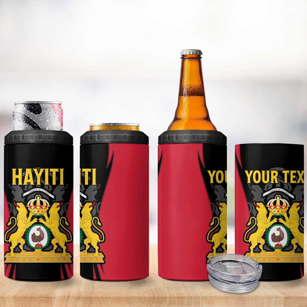 Personalised First Empire Of Haiti 4 in 1 Can Cooler Tumbler Coat Of Arms Sporty Style