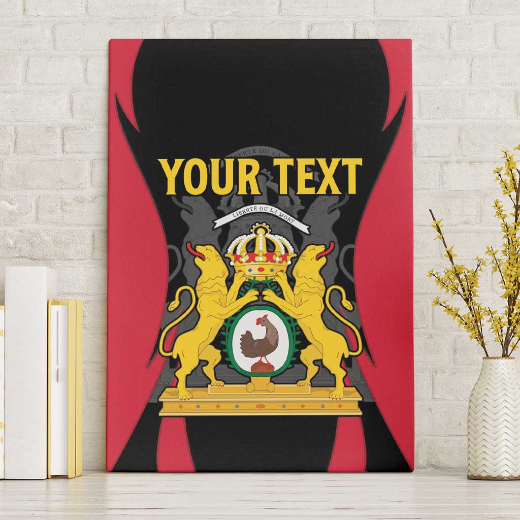 Personalised First Empire Of Haiti Canvas Wall Art Coat Of Arms Sporty Style