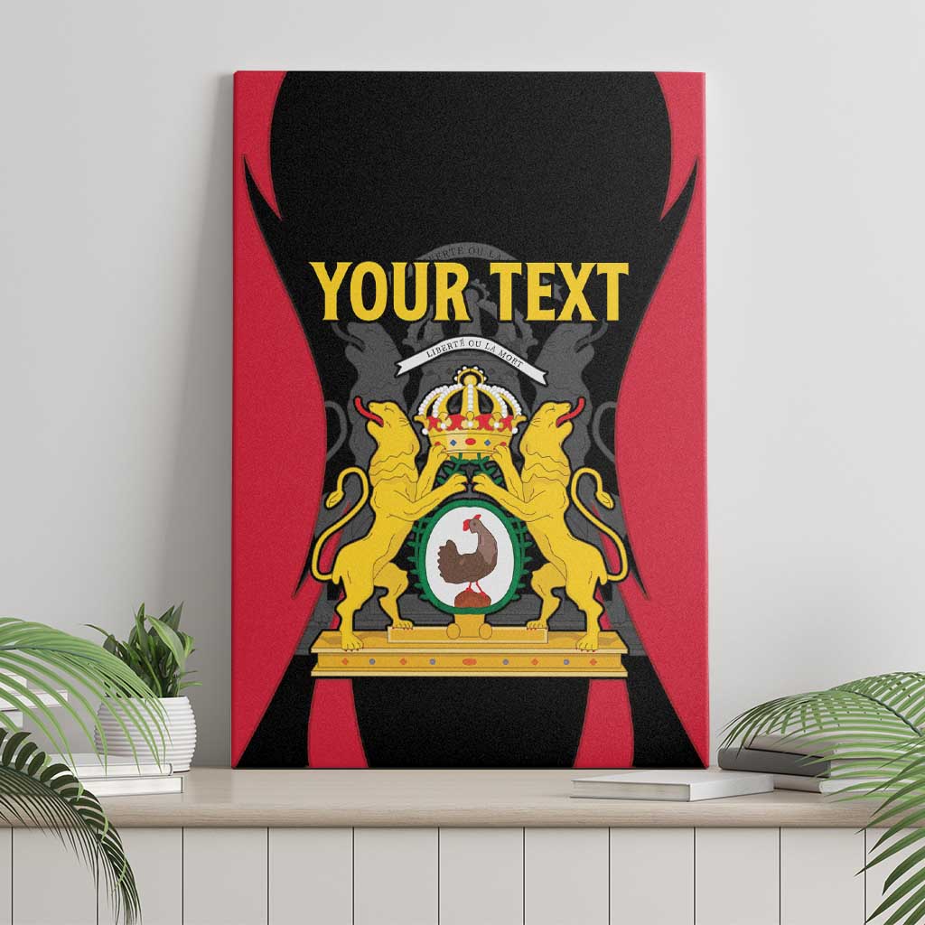 Personalised First Empire Of Haiti Canvas Wall Art Coat Of Arms Sporty Style