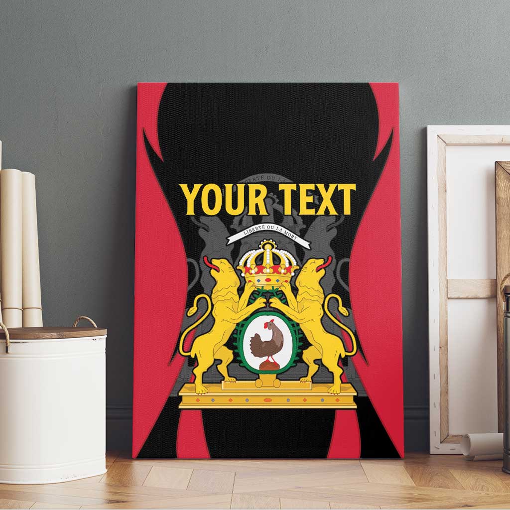 Personalised First Empire Of Haiti Canvas Wall Art Coat Of Arms Sporty Style