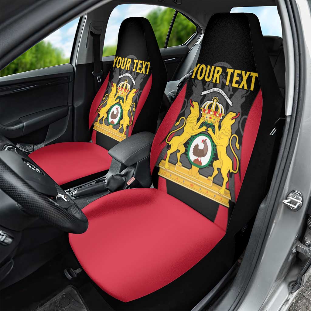 Personalised First Empire Of Haiti Car Seat Cover Coat Of Arms Sporty Style