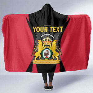 Personalised First Empire Of Haiti Hooded Blanket Coat Of Arms Sporty Style