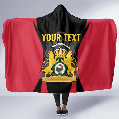 Personalised First Empire Of Haiti Hooded Blanket Coat Of Arms Sporty Style