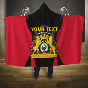 Personalised First Empire Of Haiti Hooded Blanket Coat Of Arms Sporty Style