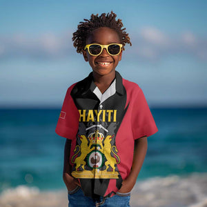 Personalised First Empire Of Haiti Kid Hawaiian Shirt Coat Of Arms Sporty Style