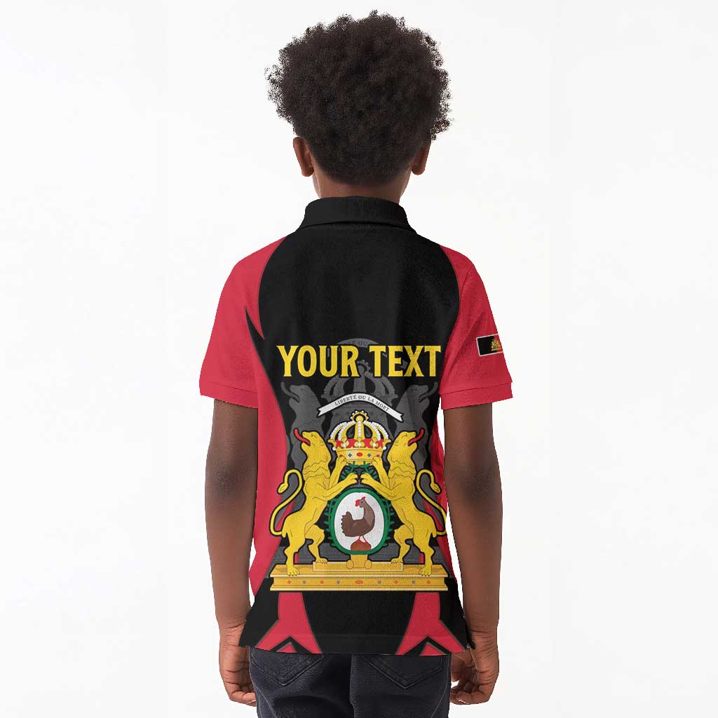 Personalised First Empire Of Haiti Kid Polo Shirt Coat Of Arms Sporty Style