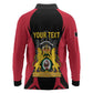 Personalised First Empire Of Haiti Long Sleeve Polo Shirt Coat Of Arms Sporty Style