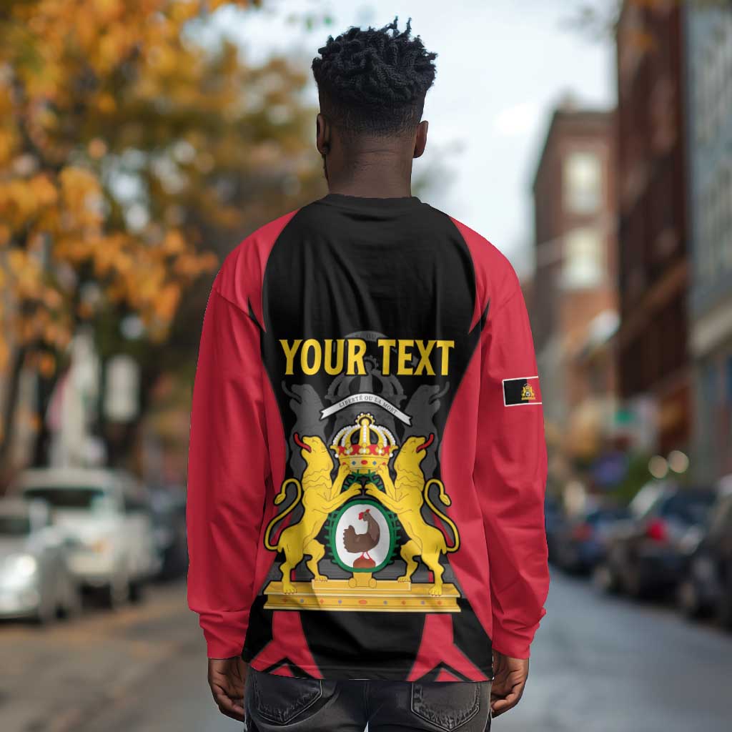 Personalised First Empire Of Haiti Long Sleeve Shirt Coat Of Arms Sporty Style