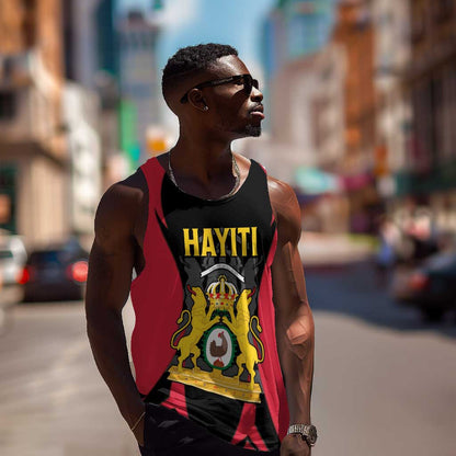 Personalised First Empire Of Haiti Men Tank Top Coat Of Arms Sporty Style