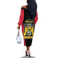 Personalised First Empire Of Haiti Off The Shoulder Long Sleeve Dress Coat Of Arms Sporty Style