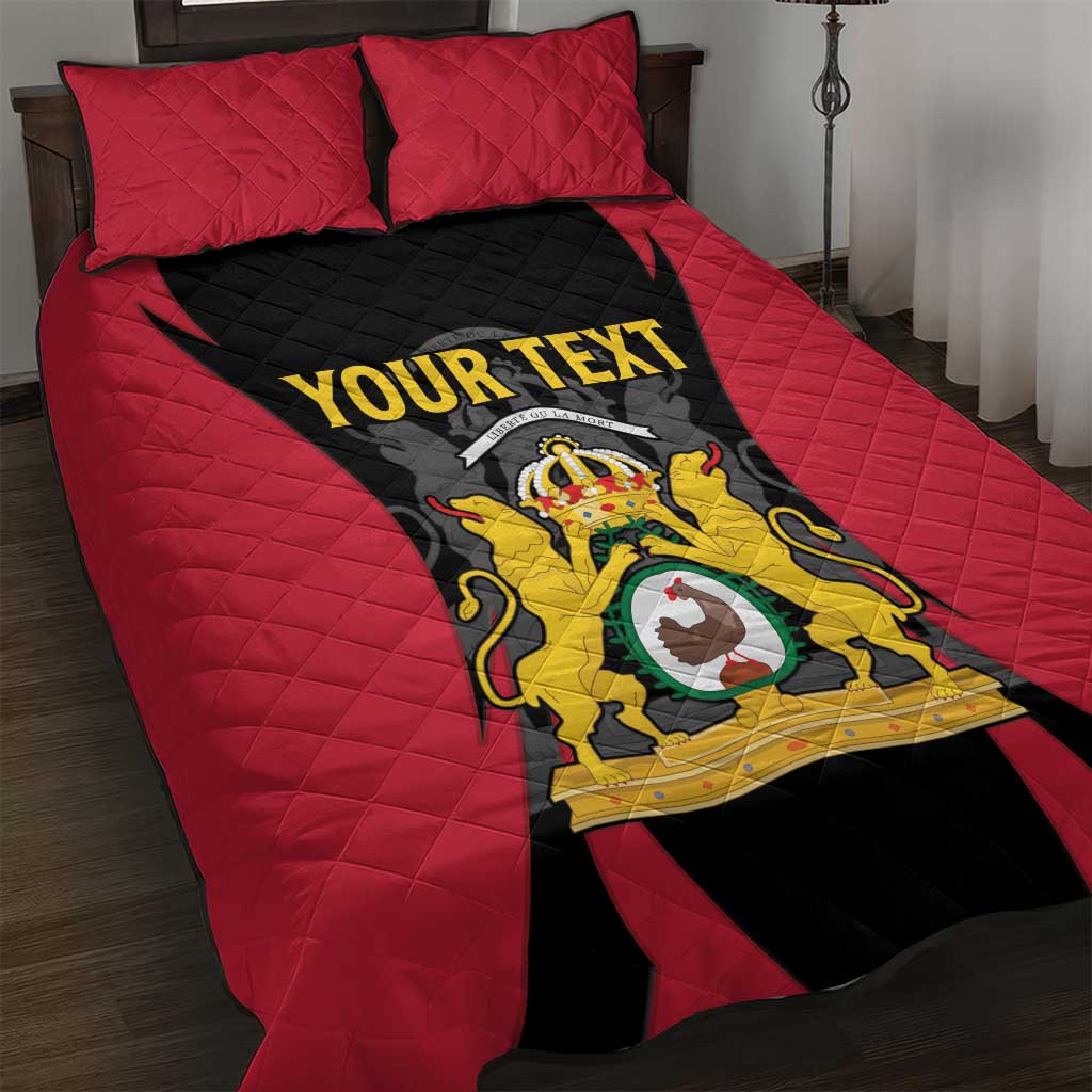 Personalised First Empire Of Haiti Quilt Bed Set Coat Of Arms Sporty Style