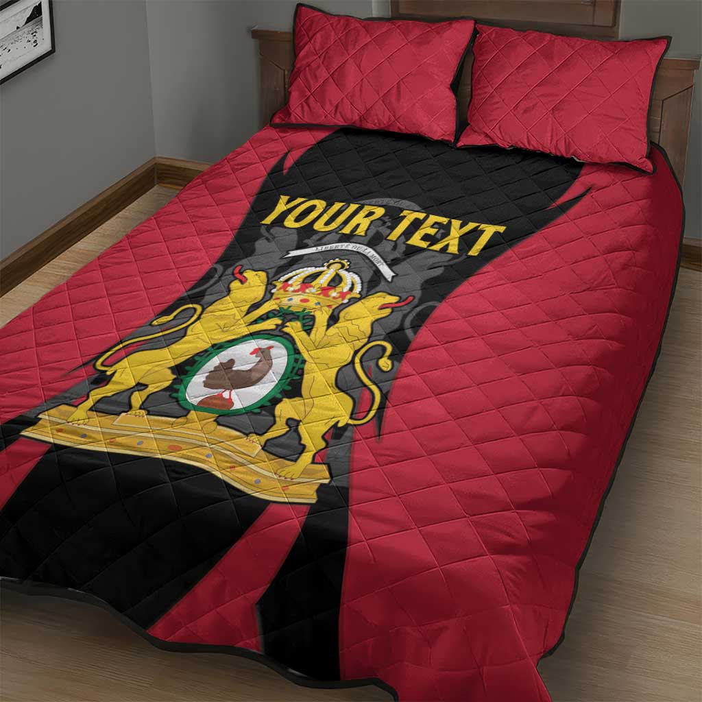 Personalised First Empire Of Haiti Quilt Bed Set Coat Of Arms Sporty Style
