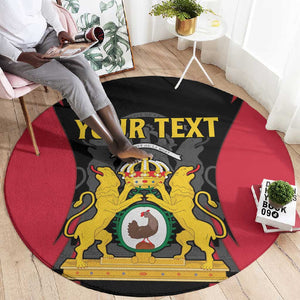 Personalised First Empire Of Haiti Round Carpet Coat Of Arms Sporty Style