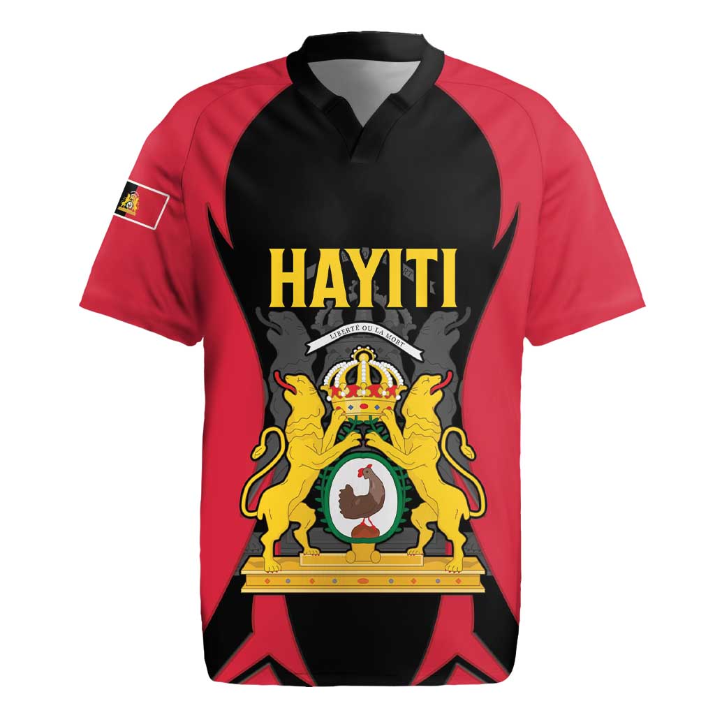 Personalised First Empire Of Haiti Rugby Jersey Coat Of Arms Sporty Style