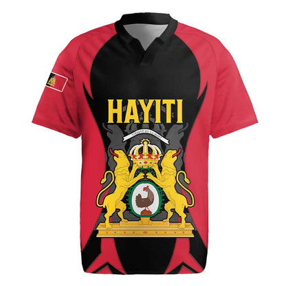 Personalised First Empire Of Haiti Rugby Jersey Coat Of Arms Sporty Style