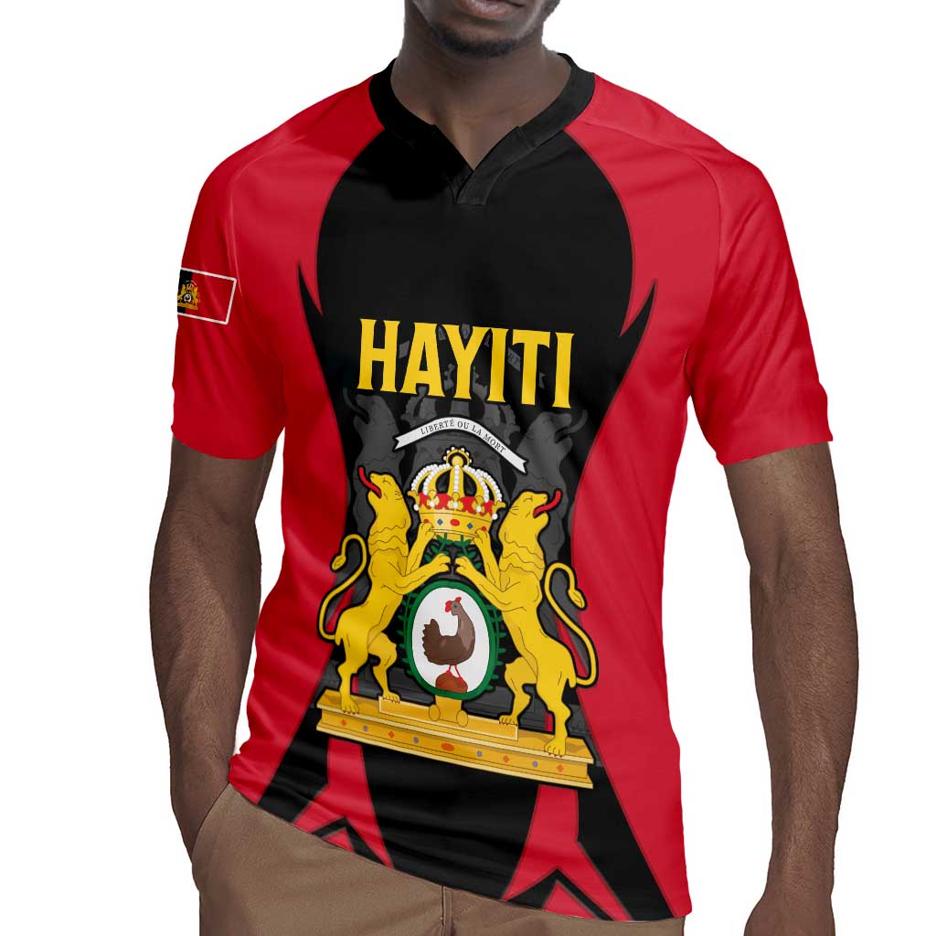 Personalised First Empire Of Haiti Rugby Jersey Coat Of Arms Sporty Style