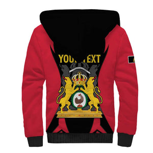 Personalised First Empire Of Haiti Sherpa Hoodie Coat Of Arms Sporty Style