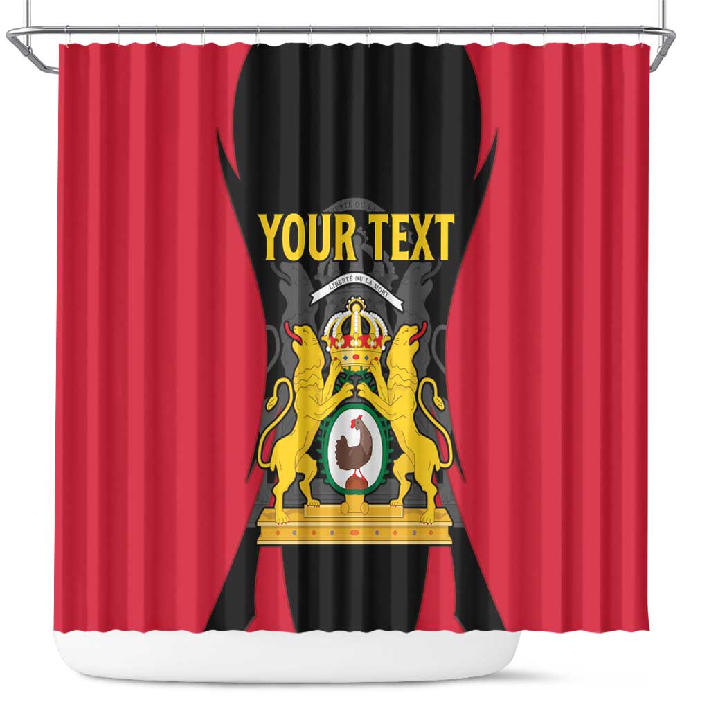 Personalised First Empire Of Haiti Shower Curtain Coat Of Arms Sporty Style