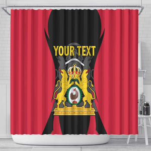 Personalised First Empire Of Haiti Shower Curtain Coat Of Arms Sporty Style