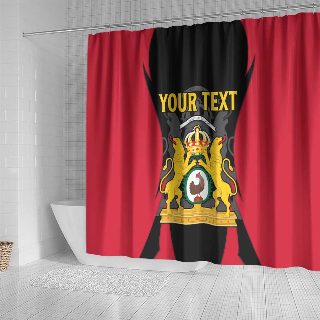 Personalised First Empire Of Haiti Shower Curtain Coat Of Arms Sporty Style