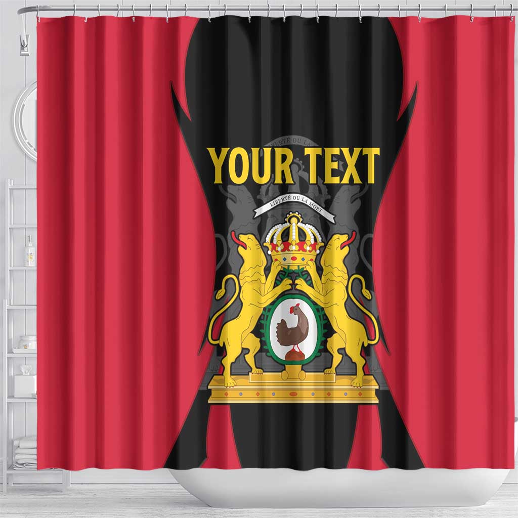 Personalised First Empire Of Haiti Shower Curtain Coat Of Arms Sporty Style
