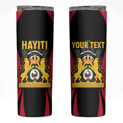 Personalised First Empire Of Haiti Skinny Tumbler Coat Of Arms Sporty Style