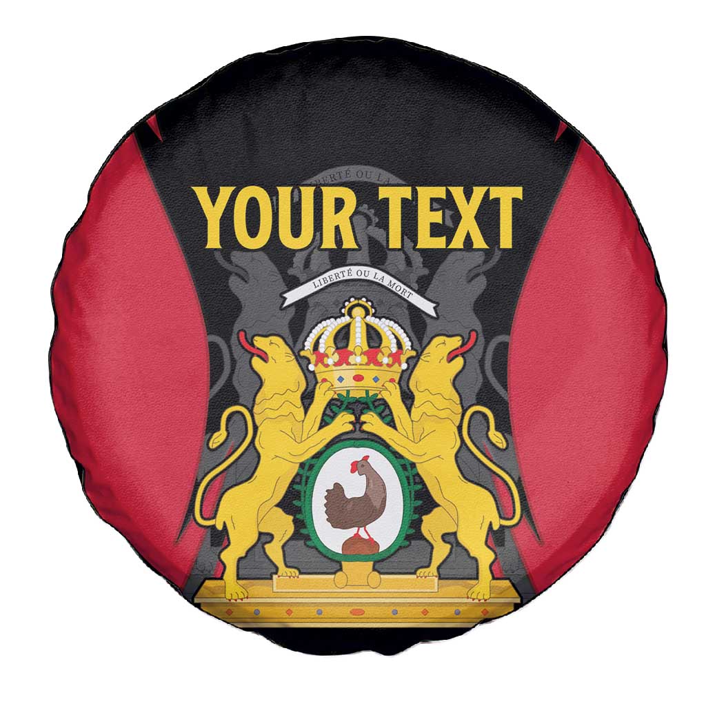 Personalised First Empire Of Haiti Spare Tire Cover Coat Of Arms Sporty Style