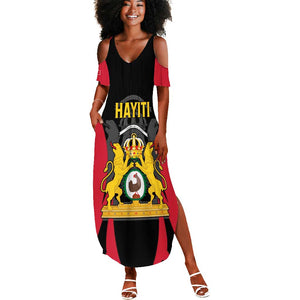 Personalised First Empire Of Haiti Summer Maxi Dress Coat Of Arms Sporty Style