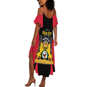 Personalised First Empire Of Haiti Summer Maxi Dress Coat Of Arms Sporty Style