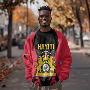 Personalised First Empire Of Haiti Sweatshirt Coat Of Arms Sporty Style