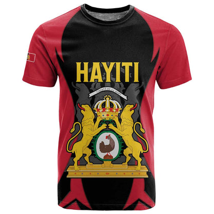 Personalised First Empire Of Haiti T shirt Coat Of Arms Sporty Style