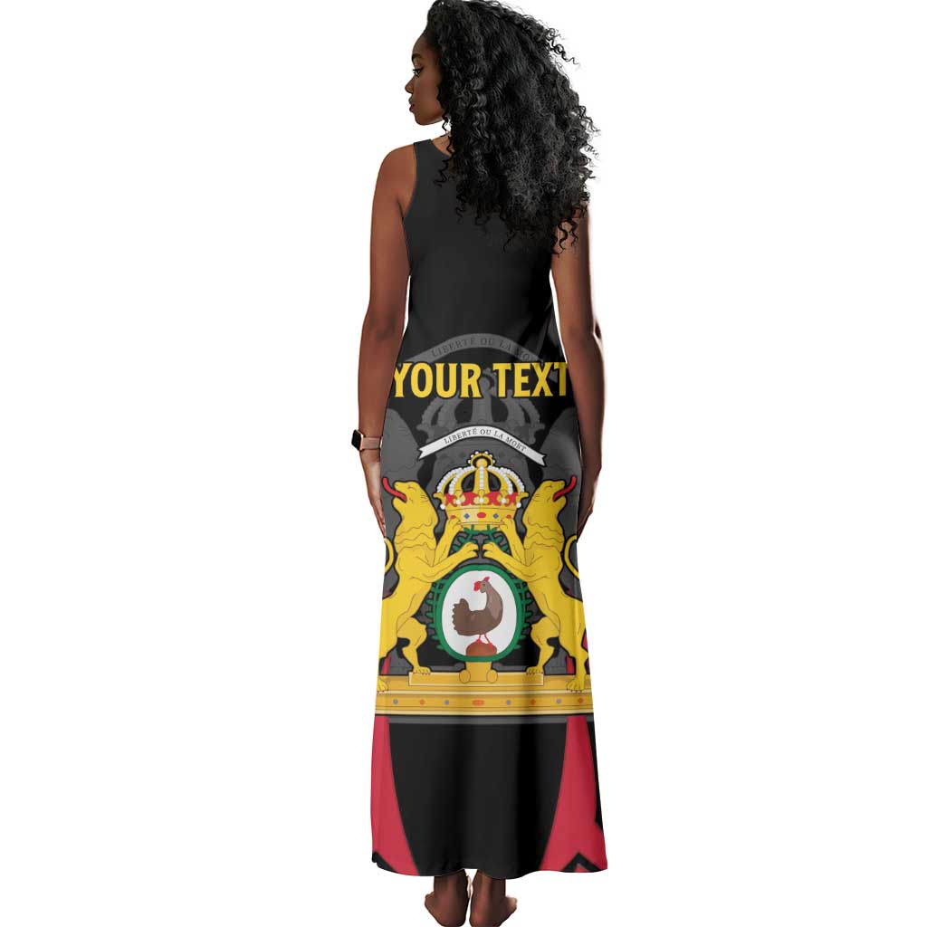 Personalised First Empire Of Haiti Tank Maxi Dress Coat Of Arms Sporty Style