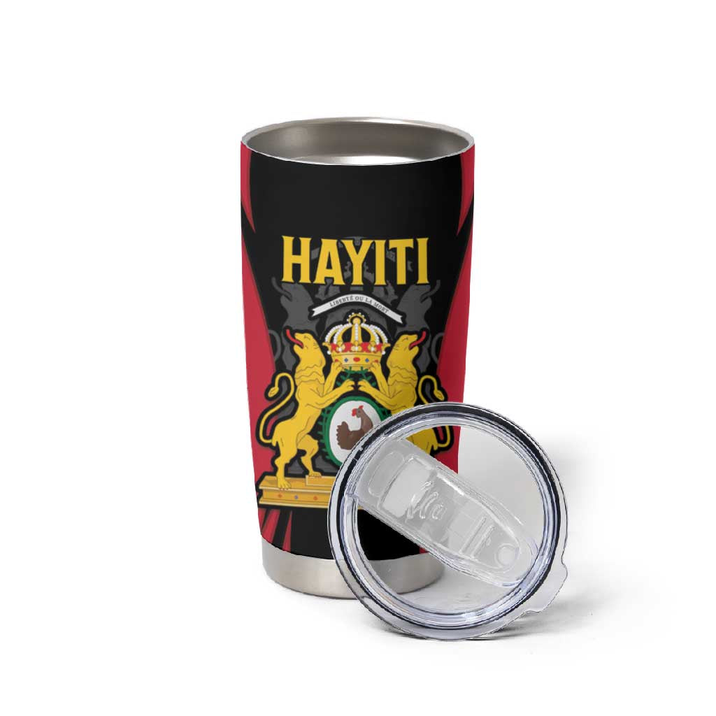 Personalised First Empire Of Haiti Tumbler Cup Coat Of Arms Sporty Style