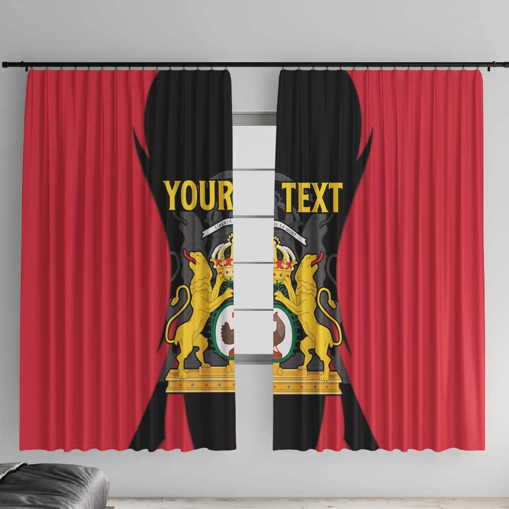 Personalised First Empire Of Haiti Window Curtain Coat Of Arms Sporty Style