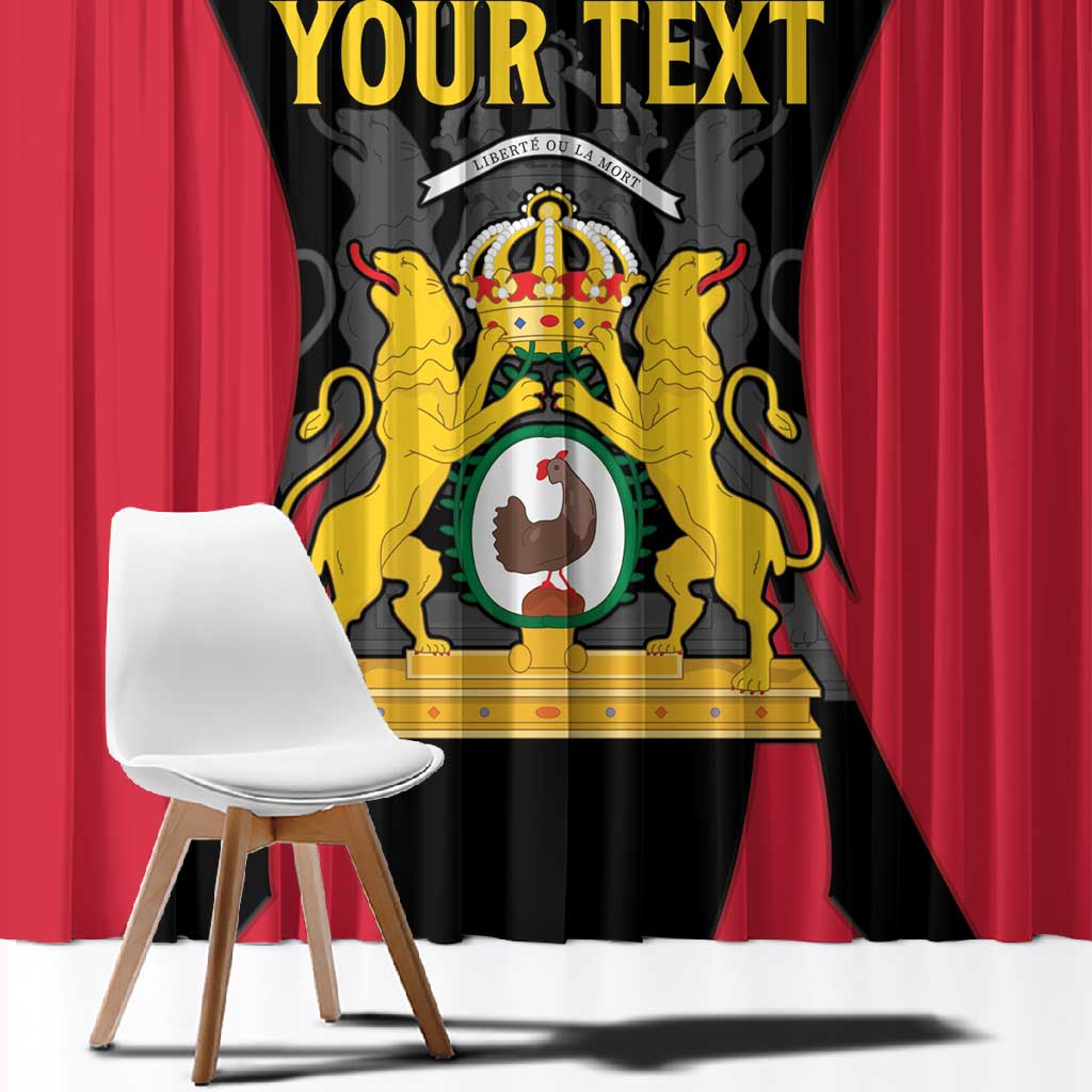 Personalised First Empire Of Haiti Window Curtain Coat Of Arms Sporty Style