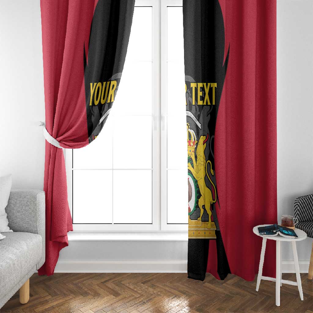Personalised First Empire Of Haiti Window Curtain Coat Of Arms Sporty Style