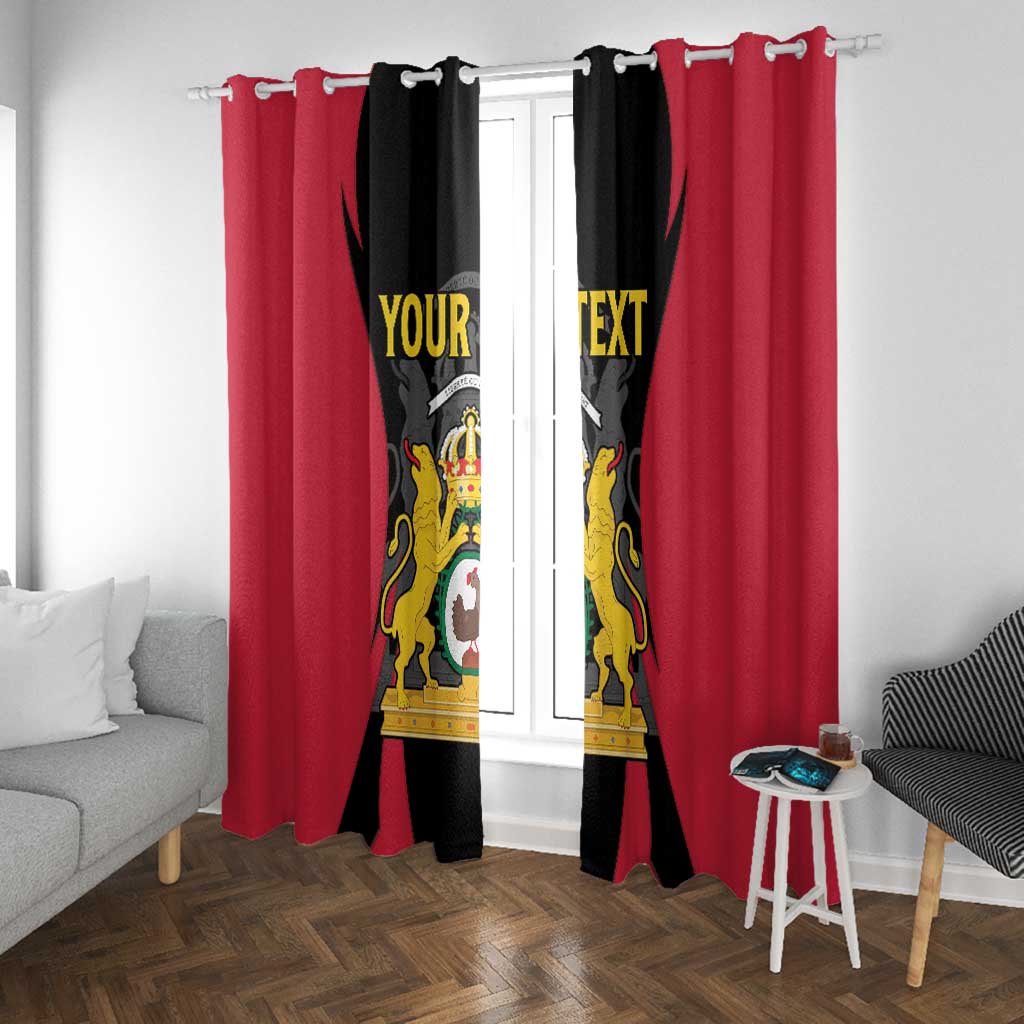 Personalised First Empire Of Haiti Window Curtain Coat Of Arms Sporty Style