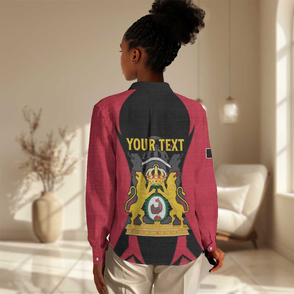 Personalised First Empire Of Haiti Women Casual Shirt Coat Of Arms Sporty Style
