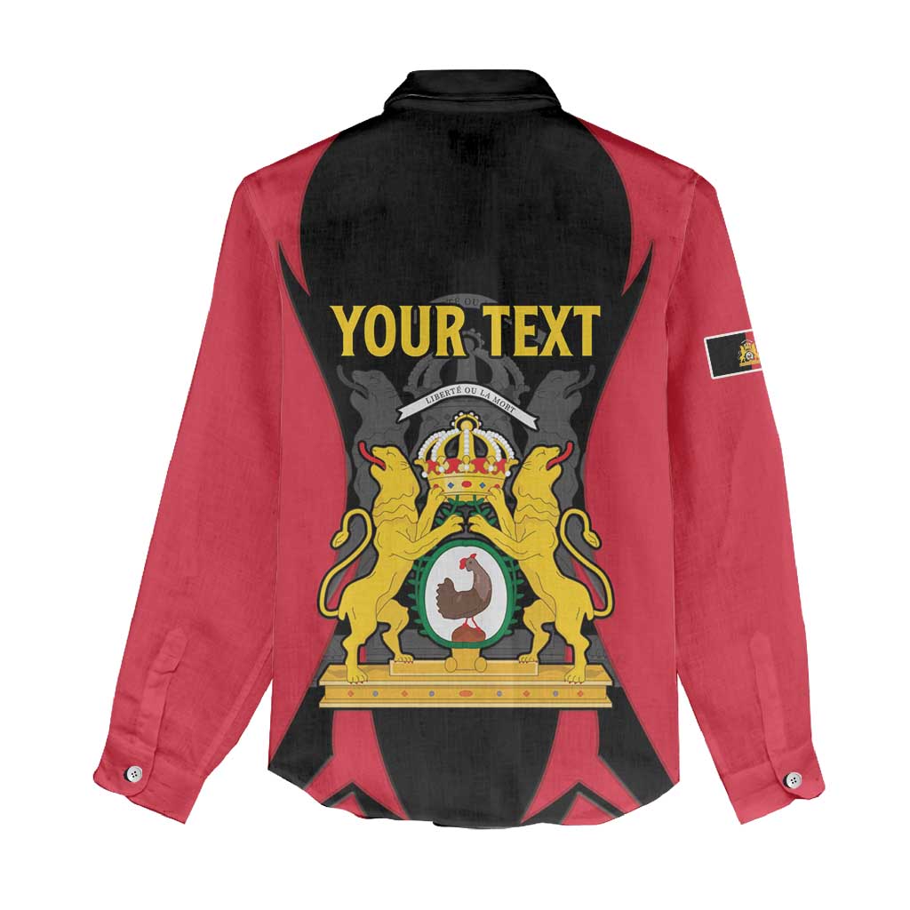 Personalised First Empire Of Haiti Women Casual Shirt Coat Of Arms Sporty Style