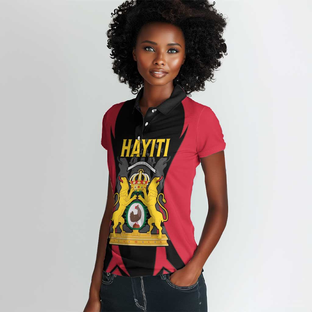 Personalised First Empire Of Haiti Women Polo Shirt Coat Of Arms Sporty Style