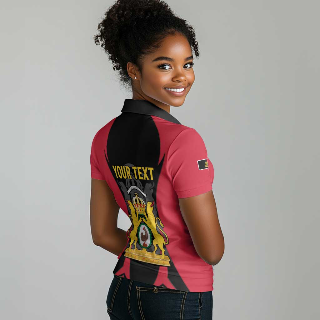 Personalised First Empire Of Haiti Women Polo Shirt Coat Of Arms Sporty Style