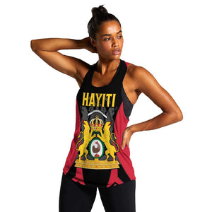 Personalised First Empire Of Haiti Women Racerback Tank Coat Of Arms Sporty Style
