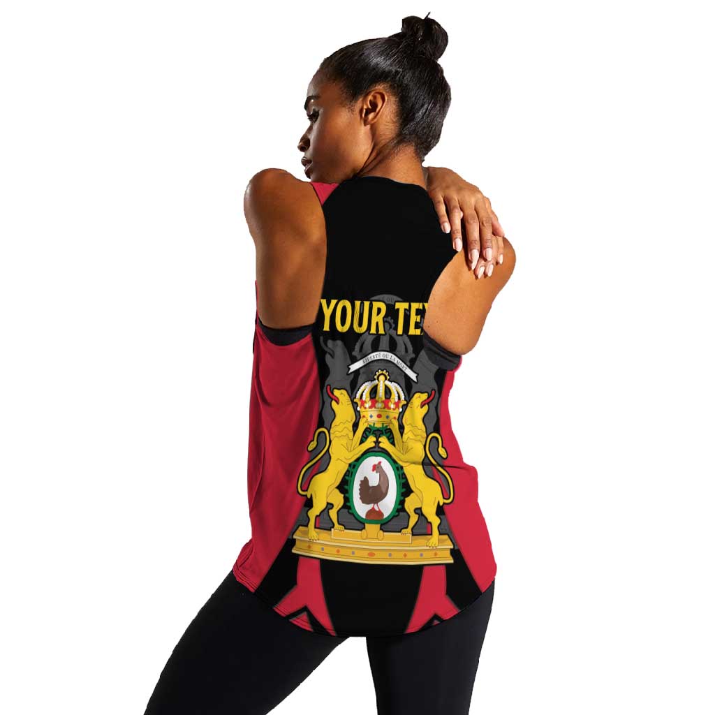 Personalised First Empire Of Haiti Women Racerback Tank Coat Of Arms Sporty Style