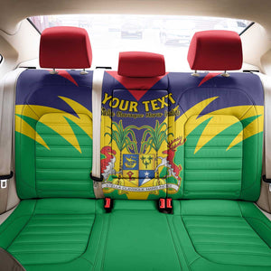 Personalised Republique de Maurice Back Car Seat Cover Coat Of Arms Flag Style