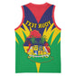 Personalised Republique de Maurice Basketball Jersey Coat Of Arms Flag Style - African Pride