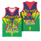 Personalised Republique de Maurice Basketball Jersey Coat Of Arms Flag Style - African Pride