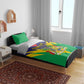 Personalised Republique de Maurice Bedding Set Coat Of Arms Flag Style